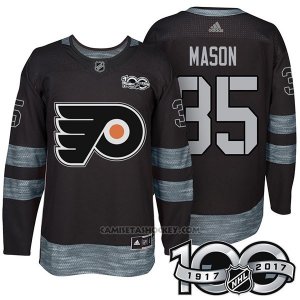Camiseta Hockey Hombre Philadelphia Flyers 35 Steve Mason 2017 Centennial Limited Negro