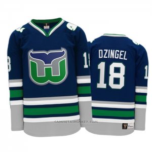 Camiseta Hockey Hartford Whalers Ryan Dzingel Heritage Throwback Azul