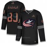 Camiseta Hockey Columbus Blue Jackets Gagner 2020 USA Flag Negro