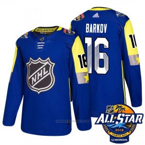 Camiseta Hockey Hombre Florida Panthers 16 Aleksander Barkov Azul 2018 All Star Autentico