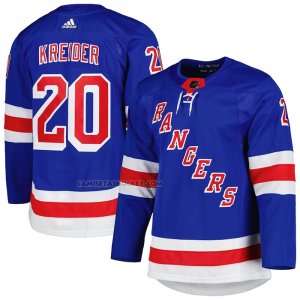 Camiseta Hockey New York Rangers Chris Kreider Primera Autentico Azul