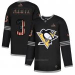 Camiseta Hockey Pittsburgh Penguins Olli Maatta 2020 USA Flag Negro