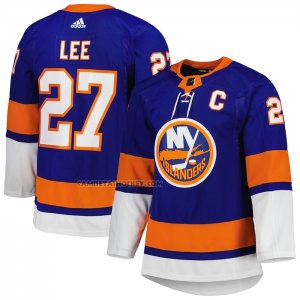 Camiseta Hockey New York Islanders Anders Lee Autentico Primera Azul