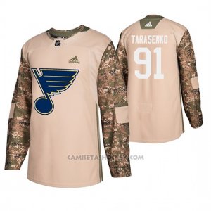 Camiseta Hockey St. Louis Blues Vladimir Tarasenko Veterans Day Camuflaje
