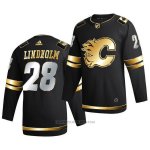 Camiseta Hockey Calgary Flames Elias Lindholm Golden Edition Limited Autentico 2020-21 Negro