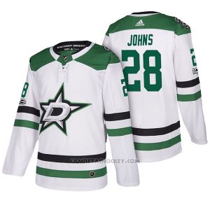 Camiseta Hockey Hombre Dallas Stars 28 Stephen Johns 2018 Blanco