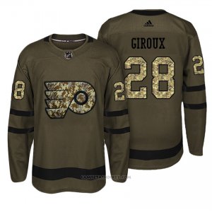 Camiseta Hockey Hombre Philadelphia Flyers 28 Claude Giroux Verde Camo