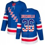 Camiseta Hockey Hombre New York Rangers 36 Zuccarello Azul