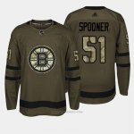 Camiseta Hockey Hombre Boston Bruins 51 Ryan Spooner Verde Salute To Service