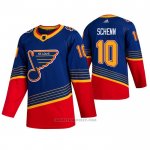 Camiseta Hockey St. Louis Blues Brayden Schenn Retro Autentico Azul