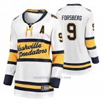 Camiseta Hockey Mujer Nashville Predators Filip Forsberg Breakaway Jugador 2020 Winter Classic Blanco