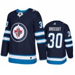 Camiseta Hockey Winnipeg Jets Laurent Brossoit Primera Autentico Azul