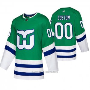 Camiseta Hockey Hartford Whalers Autentico Heritage Personalizada Verde