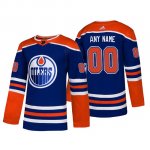 Camiseta Edmonton Oilers Custom Alternato Autentico Azul