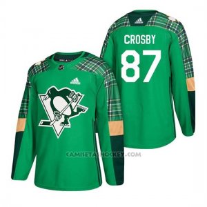 Camiseta Pittsburgh Penguins Sidney Crosby 2018 St. Patrick's Day Verde