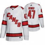 Camiseta Hockey Carolina Hurricanes James Reimer Segunda Autentico Blanco
