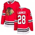 Camiseta Hockey Chicago Blackhawks 28 Steve Larmer Primera Autentico Rojo
