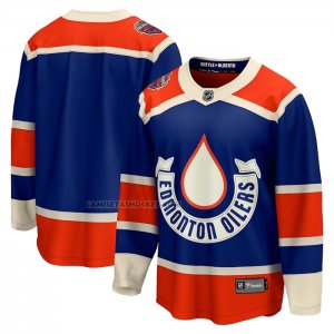 Camiseta Hockey Edmonton Oilers 2023 NHL Heritage Classic Premier Breakaway Azul