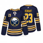 Camiseta Hockey Mujer Buffalo Sabres 23 Sam Reinhart Azul Autentico Jugador