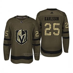 Camiseta Vegas Golden Knights 25 William Karlsson Camo Salute To Service