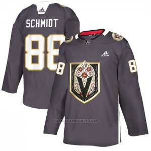 Camiseta Vegas Golden Knights Nate Schmidt Dia De Los Muertos Gris