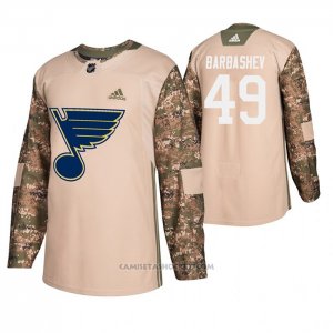 Camiseta Hockey St. Louis Blues Ivan Barbashev Veterans Day Camuflaje