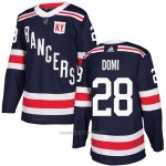 Camiseta Hockey New York Rangers 28 Tie Domi 2018 Winter Classic Azul