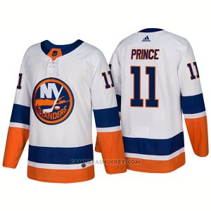 Camiseta Hockey Hombre New York Islanders 11 Shane Prince New Outfitted 2018 Blanco