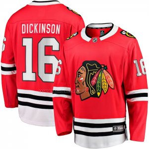 Camiseta Hockey Chicago Blackhawks Jason Dickinson Primera Breakaway Rojo