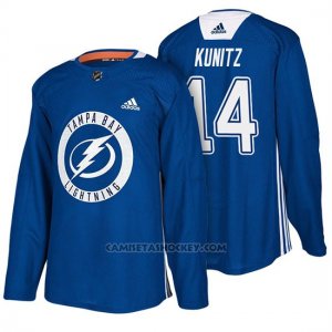 Camiseta Tampa Bay Lightning Chris Kunitz New Season Practice Azul