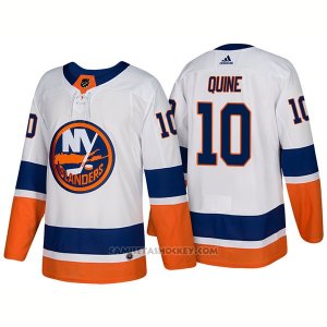 Camiseta Hockey Hombre New York Islanders 10 Alan Quine New Outfitted 2018 Blanco