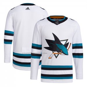 Camiseta Hockey San Jose Sharks Segunda Autentico Blanco