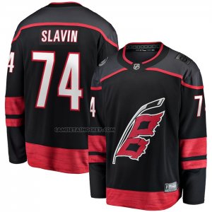 Camiseta Hockey Carolina Hurricanes Jaccob Slavin Primera Breakaway Negro