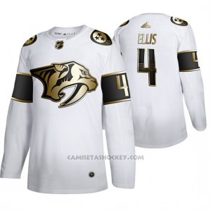 Camiseta Hockey Nashville Predators Ryan Ellis Golden Edition Limited Blanco