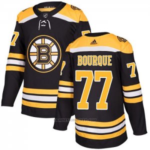 Camiseta Hockey Boston Bruins 77 Ray Bourque Primera Autentico Negro