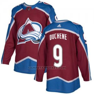 Camiseta Hockey Nino Colorado Avalanche 9 Matt Duchene Burgundy Home Autentico Stitched