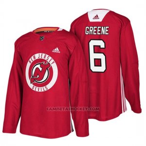 Camiseta New Jersey Devils Andy Greene New Season Practice Rojo