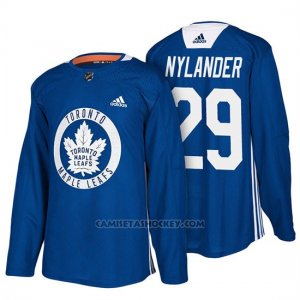 Camiseta Toronto Maple Leafs William Nylander Blue New Season Practice