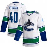Camiseta Hockey Vancouver Canucks 40 Elias Pettersson 2019-20 Segunda Autentico Blanco