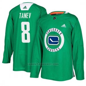 Camiseta Vancouver Canucks Christopher Tanev Practice Verde