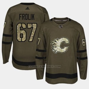 Camiseta Calgary Flames Michael Frolik Camo Salute To Service