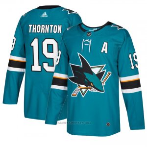 Camiseta Hockey Hombre San Jose Sharks 19 Joe Thornton 2018 Home Jugador