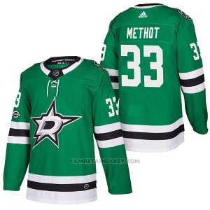 Camiseta Hockey Hombre Autentico Dallas Stars 33 Marc Methot Home 2018 Verde