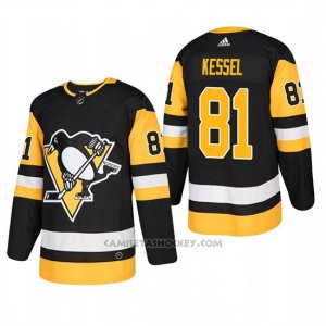 Camiseta Hockey Hombre Pittsburgh Penguins 81 Phil Kessel Home Autentico Jugador Negro