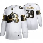 Camiseta Hockey Colorado Avalanche Pavel Francouz Golden Edition Limited Blanco