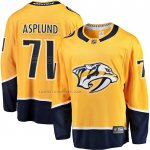 Camiseta Hockey Nashville Predators Rasmus Asplund Primera Breakaway Oro