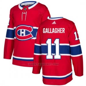 Camiseta Hockey Hombre Montreal Canadiens 11 Brendan Gallagher Rojo Home Autentico Stitched