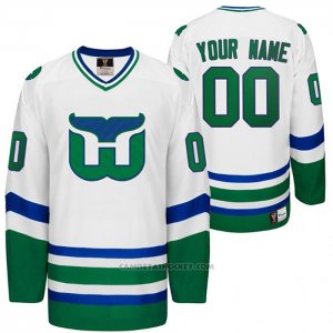 Camiseta Hockey Hartford Whalers Night Heritage Throwback Personalizada Blanco