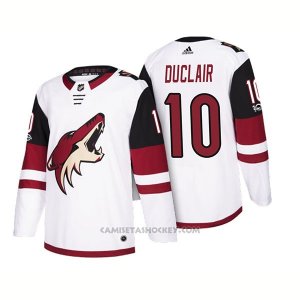 Camiseta Hockey Hombre Arizona Coyotes Anthony Duclair 10 2018 Season Centennial Patch Team Road Blanco