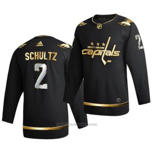 Camiseta Hockey Washington Capitals Justin Schultz Golden Edition Limited Autentico 2020-21 Negro